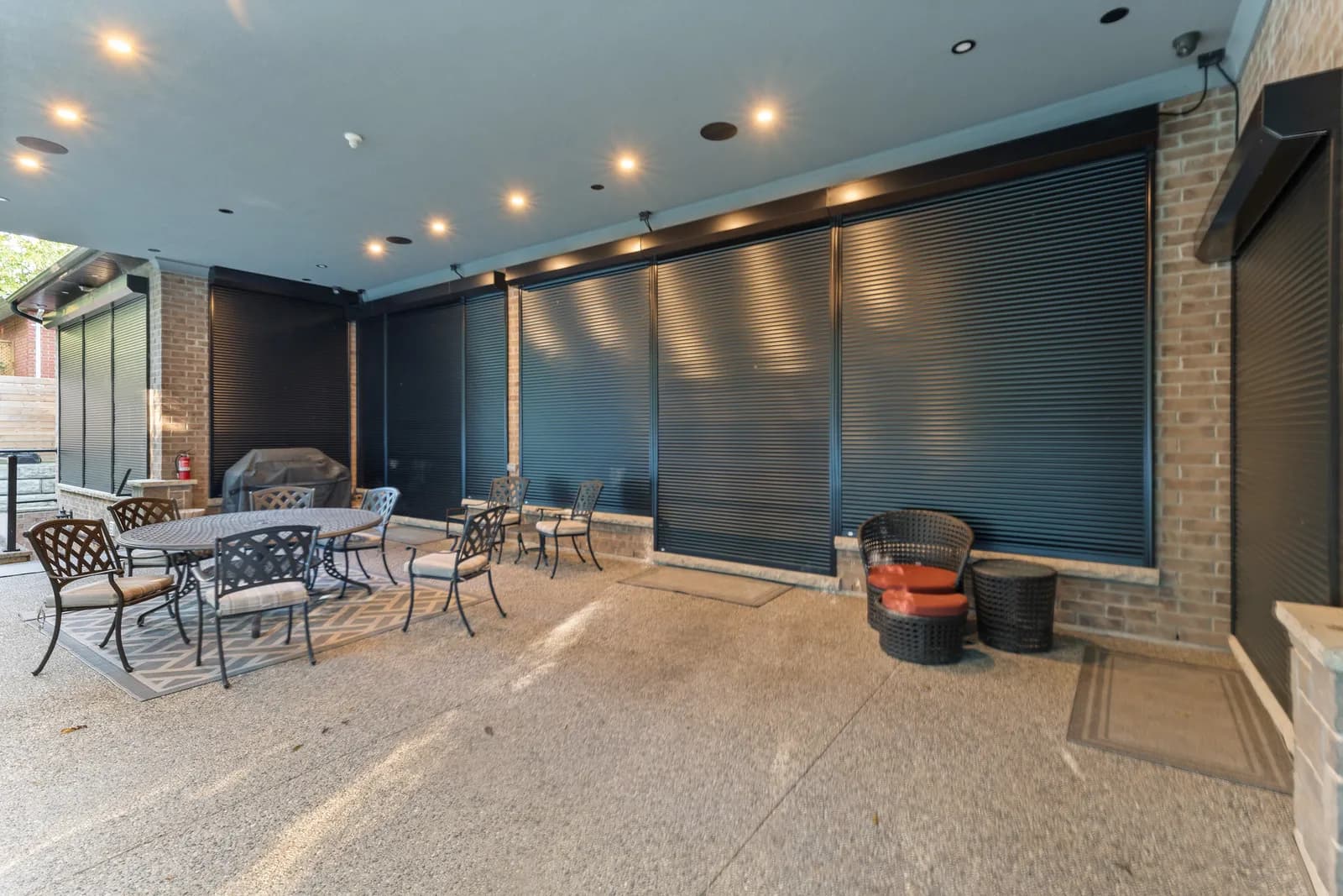 Motorized aluminum roll shutters on an Ontario residential home